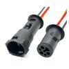 3Pin 1.5mm 1-926554-1 TE Car Wiring Harness Round Protective Cover Plastic Shell DJ3031-1.5-11 21(3 Pin Female,10 Pcs) view 2