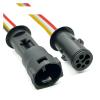 3Pin 1.5mm 1-926554-1 TE Car Wiring Harness Round Protective Cover Plastic Shell DJ3031-1.5-11 21(3 Pin Female,10 Pcs) view 3