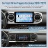 4+128G Radio for Toyota Tacoma 2016-2020, 10.1" Touch Screen for Tacoma Radio Kit with Wireless CarPlay/Android Auto, WiFi, Bluetooth 5.0, EQ, GPS Navigation, 1280 * 720, Backup Camera view 2