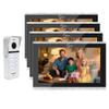 ANJIELO SMART Wired Video Doorbell Apartment Intercom System,4 Family Units 10 Inch Touch Monitor,3 in 1 Unlocking,Dual Way Intercom Motion Detection Tuya for Villa Home (1 Doorbell(w)+ 4 Monitor(s)) view 1