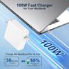 100W Charger for MacBook Pro 14 16 inch MacBook Air 13 15 inch 2026-2021 M5 M4 M3 M2 M1, 100W GaN Power Adapter, 6.6FT USB C to 3 Magnetic 3 Cable, 8.2FT USB C to C CableOriginal Quality view 2