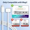 100W Charger for MacBook Pro 14 16 inch MacBook Air 13 15 inch 2026-2021 M5 M4 M3 M2 M1, 100W GaN Power Adapter, 6.6FT USB C to 3 Magnetic 3 Cable, 8.2FT USB C to C CableOriginal Quality view 4