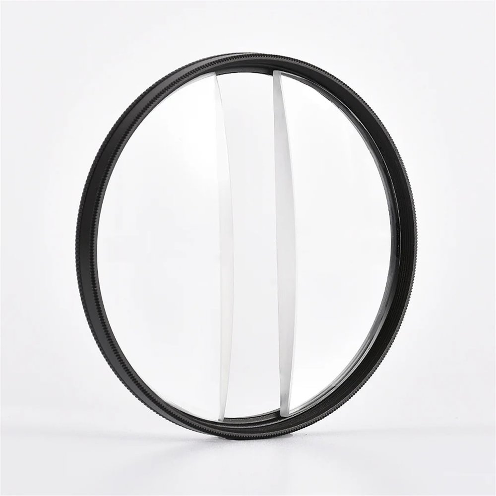 77/82/72mm Blur Effects Camera Lens Filter Photography Foreground Special Effects Double Half Moon Variable Prism Lens for DSLR(77mm)