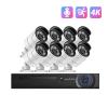 JUCFRDNJ 8CH 48V POE NVR Security Camera System Kit Face Detection Outdoor Audio Security Camera 4K CCTV Surveillance(None,8CH 4Cams) view 3