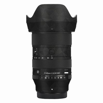 Mebont Camera Decal Skin for Sigma 17-40mm F1.8 DC ART 3M Material Sticker Waterproof Lens Protector(Nordic Triangle Black)