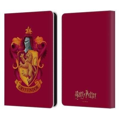 Head Case Designs Officially Licensed Harry Potter Gryffindor Crest Chamber of Secrets I Leather Wallet Case Compatible with Amazon Kindle 11th Gen (2024)