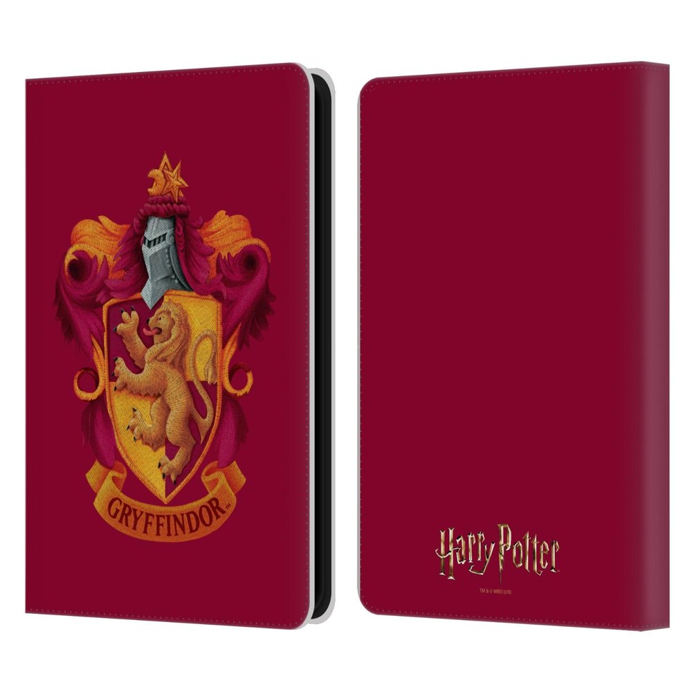 Head Case Designs Officially Licensed Harry Potter Gryffindor Crest Chamber of Secrets I Leather Wallet Case Compatible with Amazon Kindle 11th Gen (2024)