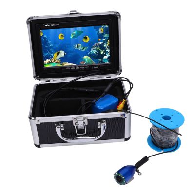 Yunseity Underwater Fishing Camera, 7 inch LCD Monitor Water proof Fish Finder with 8 LED Lights, Aluminum Alloy Case, with 65.62ft Cable for Lake, Boat, Ice Fishing (US Plug)