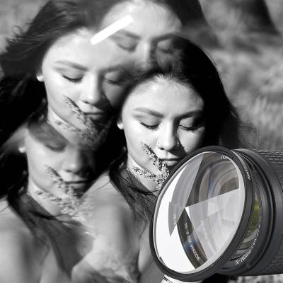 55/58/62/67/72/77/82mm Camera Filter Kaleidoscope Special Effects Photography Accessories DSLR Lens Prism(W 72 a,Five-Side Prism)