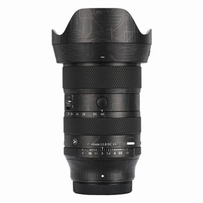 Mebont Camera Decal Skin for Sigma 17-40mm F1.8 DC ART 3M Material Sticker Waterproof Lens Protector(Circuit Black)