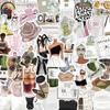 50 PCS Clean Stickers for Woman, Waterproof Aesthetic Stickers for Water Bottles,Laptop Scrapbook Journaling Phone Decorative Decals for Adults view 1
