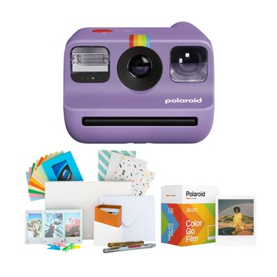 Polaroid Go Generation 2 Instant Camera with Self-Timer Double Exposure Modes (Purple) and Accessories Bundle (3 Items)
