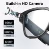 AI Smart Glasses with Camera HD 8MP 1200P Video Recording Translation Polarized Sunglasses with Earbuds Music Control Open Ear Speaker Reading Photography Glasses for Driving Hiking Meeting Travel view 2