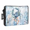 Outdoor TV Cover 70 to 75 Inch Weatherproof, Crab Waterproof Outdoor TV Enclosure with Side Pocket, Blue Coastal Starfish Ocean Coral Nautical Television Protector Cover for Outside Television view 1