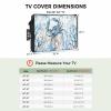 Outdoor TV Cover 70 to 75 Inch Weatherproof, Crab Waterproof Outdoor TV Enclosure with Side Pocket, Blue Coastal Starfish Ocean Coral Nautical Television Protector Cover for Outside Television view 2