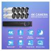 JUCFRDNJ 8CH 48V POE NVR Security Camera System Kit Face Detection Outdoor Audio Security Camera 4K CCTV Surveillance(None,4CH 4Cams) view 4