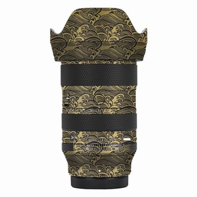 Mebont Camera Decal Skin for Sigma 17-40mm F1.8 DC ART 3M Material Sticker Waterproof Lens Protector(Wave Gold)
