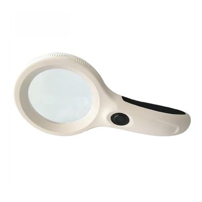 LJSM Lab Microscope Slides 70mm Handheld Illuminated Reading Magnifier 3X 8X 8LED Light Magnifying Glass Loupe Microscope Parts