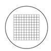 LJSM Lab Microscope Slides Optical Glass Cross Ruler Net for Biogolical Microscope 23.2mm Diameter 19mm Microscope Parts(MS-1-H) view 1