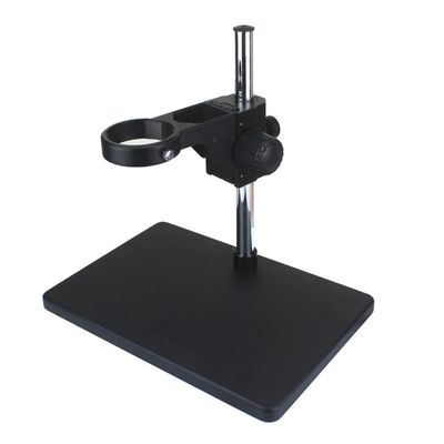 LJSM Lab Microscope Slides Big Size Stereo Microscope, Adjustable Stand Focusing Bracket Microscope Parts(76mmx25mm Black)