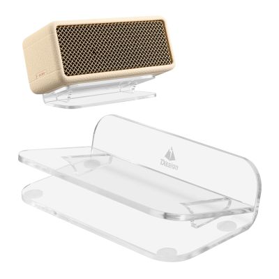 TXEsign Desktop Stand Angle Riser for Marshall Emberton II/Beats Pill 2024/JBL Flip 7, Acrylic Speaker Holder Isolation Stands Base Bracket with Anti-Slip Mat (Transparent)