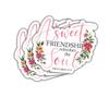 3Pcs A Sweet Friendship Refreshes The Soul Sticker Inspirational Proverbs 27:9 Gift for Friends A Sweet Friendship Refreshes The Soul Stickers Car Decal for Laptop Water Bottle Toolbox Case 3" view 1