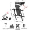 DPQYJPP TV Wall Mount Motorized, 0-85 Flip Down, Hidden Drop Down TV Lift, Adjustable Ceiling TV Mount Bracket, Motorized Flip Down TV Roof Ceiling Mount, Fits 50-90 Inch TVs view 2