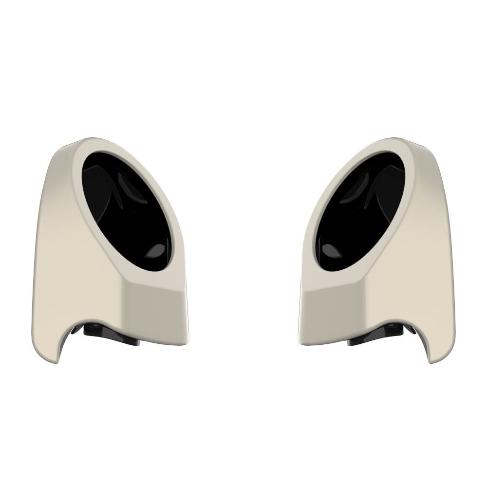 Advanblack Golden White Pearl 6.5 Inch King Tour Trunk Pack Rear Speaker Pods Rear Speakers Fits for Harley Touring Electra Glide Street Glide Road Glide Ultra 2014-2025, Left and Right