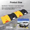 100cm Cable Protected Ramp with Reflective Strips,for Parking Lot Gates,Roads and Highways,Load Capacity 22000 Lbs view 2