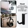 2pcs Monitor Headphone Stand Hook Headset Holder Hanger Adhesive Gaming Earphones Hanger Stick-on Support for Computer Over Ear Earphone Monitor Screen Edge Wall Mount Gaming Desk Accessories view 4