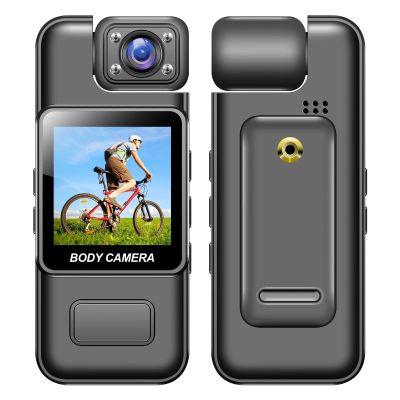 Bewinner Body Camera with Audio Video Recording, Portable Action Body Cameras with 180 Degree and Rotatable Lens, Small Personal Personal Portable Action Camcorder
