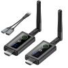 ANGEET 200M/660FT Wireless HDMI Transmitter and Receiver, 5G / 4K Decoding Wireless HDMI Extender Kit with KVM Function USB Mouse Port and 2 Antenna for Streaming Video, Plug and Play view 1