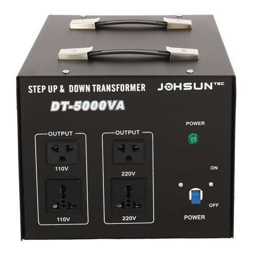 10KW Voltage Power Converter Voltage Converter Transformer, Step Up Step Down Power Converter, Converts 220V to 110V and 110V to 220V - Fuse Protected 110V220V (USA Stock) (DT-10000)