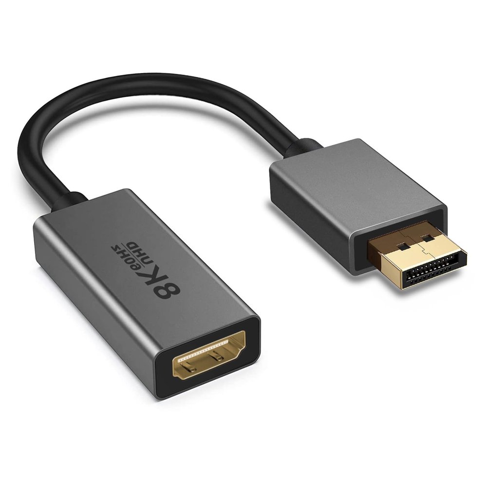 Ouxuefen High Performances DisplayPort to Hdmis Converters Supports 8K60Hz 4K120Hz Resolution for Graphics Cards Monitors