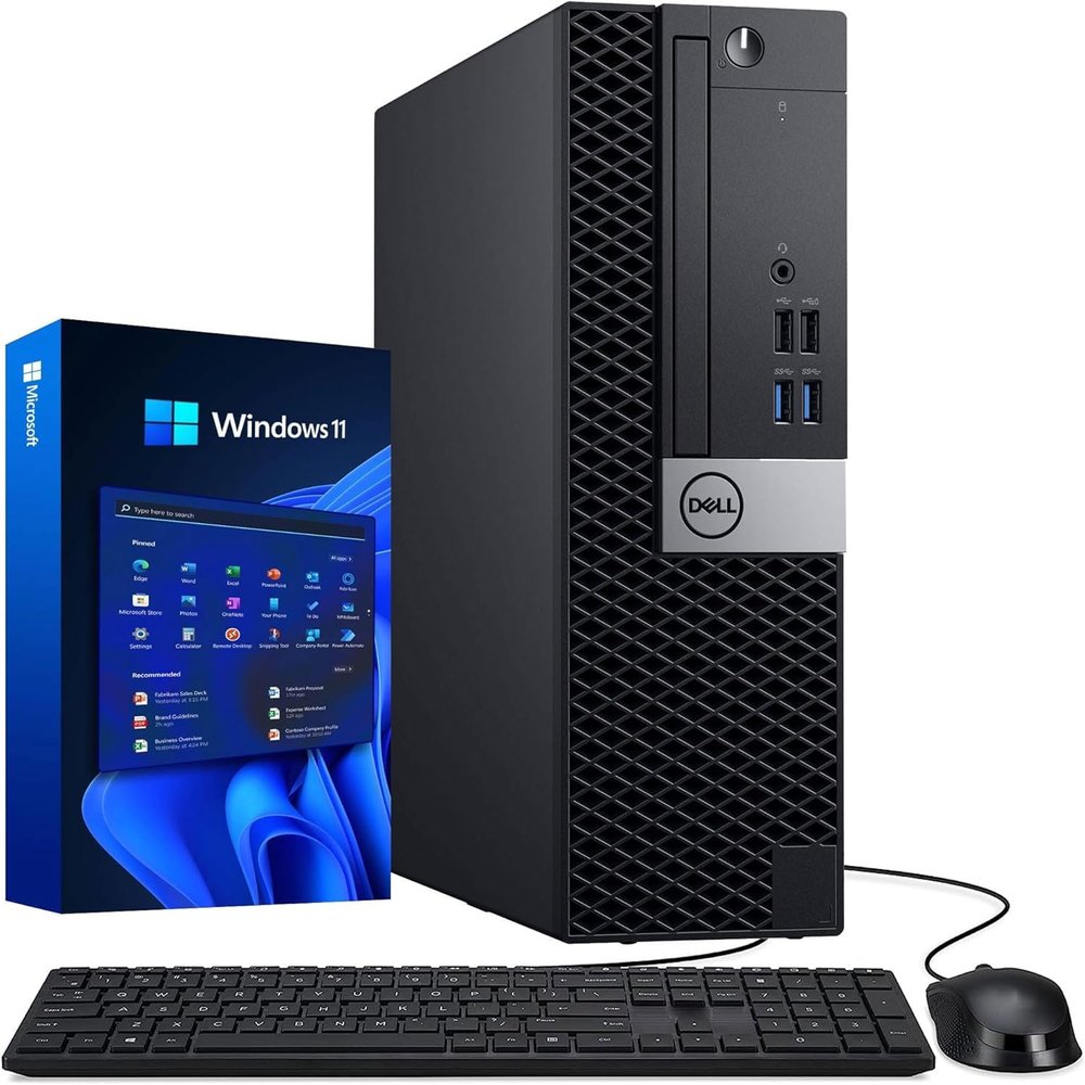 Dell OptiPlex 3070 Desktop Computer PC Intel Core i5-9500 6-Cores, 16GB DDR4 Ram, 256GB SSD, WiFi, Keyboard & Mouse, Windows 11 Pro (Renewed)