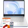 HP 14" HD Business & Student Laptop Computer, 8GB RAM 384GB Storage (128GB UFS + 256GB SD Card), Windows 11 S with 1-Year Microsoft Office 365, Intel N150, SageNova Earphones, Sky Blue view 1