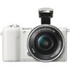 Sony Alpha a5100 Mirrorless Camera with 16-50mm Power Zoom Lens | 24.3MP APS-C Sensor, Fast Hybrid Autofocus (White) + 64GB Card + Card Reader + Case + Flex Tripod + Hand Strap + Memory Wallet + More view 3
