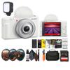Sony ZV-1F/W Vlog Mirrorless Camera 20.1MP & Photo Software (White) Bundle view 1