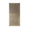 Homacer 40 in. x 84 in. Vertical Stripe Design Classic Gray Finished & Unassembled Pine Wood Barn Door (Interior Use Only) view 1