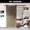 Homacer 40 in. x 84 in. Vertical Stripe Design Classic Gray Finished & Unassembled Pine Wood Barn Door (Interior Use Only) view 3