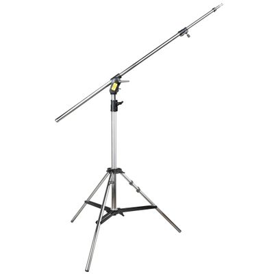 Kupo Steel Baby Boom Stand, Heavy Duty Convertible Stand and Boom Arm, Stand Load 26.4lbs, Boom Load 11lbs, Boom Range 43.7"75.2", Black (KS142412)