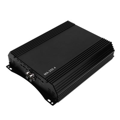 SASKATE 4 Channel Car Amplifier 12V 4x250W High Power Output Class D Digital Block Compact Size with Brushed Aluminum Alloy Casing for Enhanced Heat Dissipation
