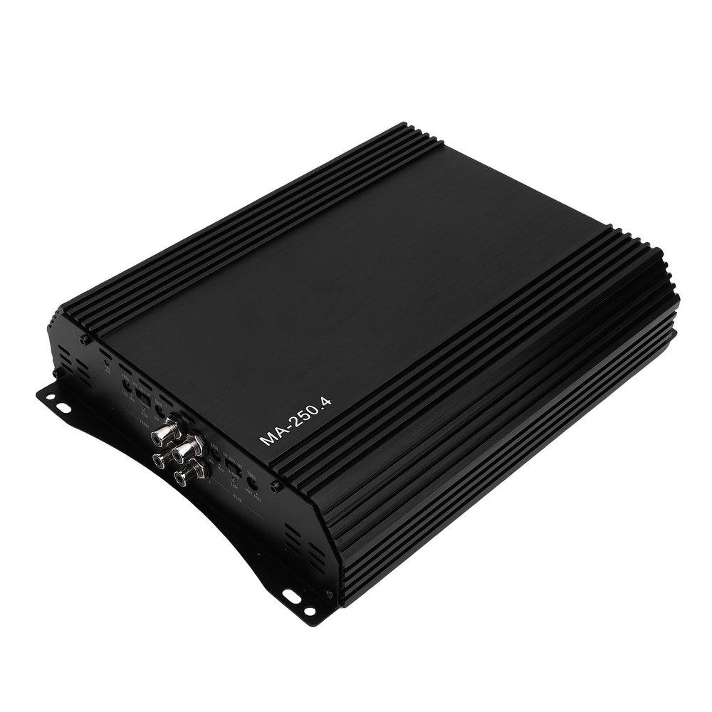 SASKATE 4 Channel Car Amplifier 12V 4x250W High Power Output Class D Digital Block Compact Size with Brushed Aluminum Alloy Casing for Enhanced Heat Dissipation