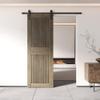 Homacer 30 in. x 84 in. Vertical Stripe Design Classic Gray Finished & Unassembled Pine Wood Barn Door (Interior Use Only) view 2