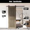 Homacer 30 in. x 84 in. Vertical Stripe Design Classic Gray Finished & Unassembled Pine Wood Barn Door (Interior Use Only) view 3