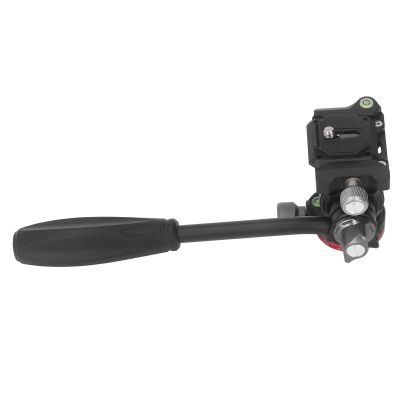 Depisuta Panoramic Tripod Head, Hydraulic Fluid Video Head with 7.87in Removable Handle for Compact Video Camera DSLR Camera