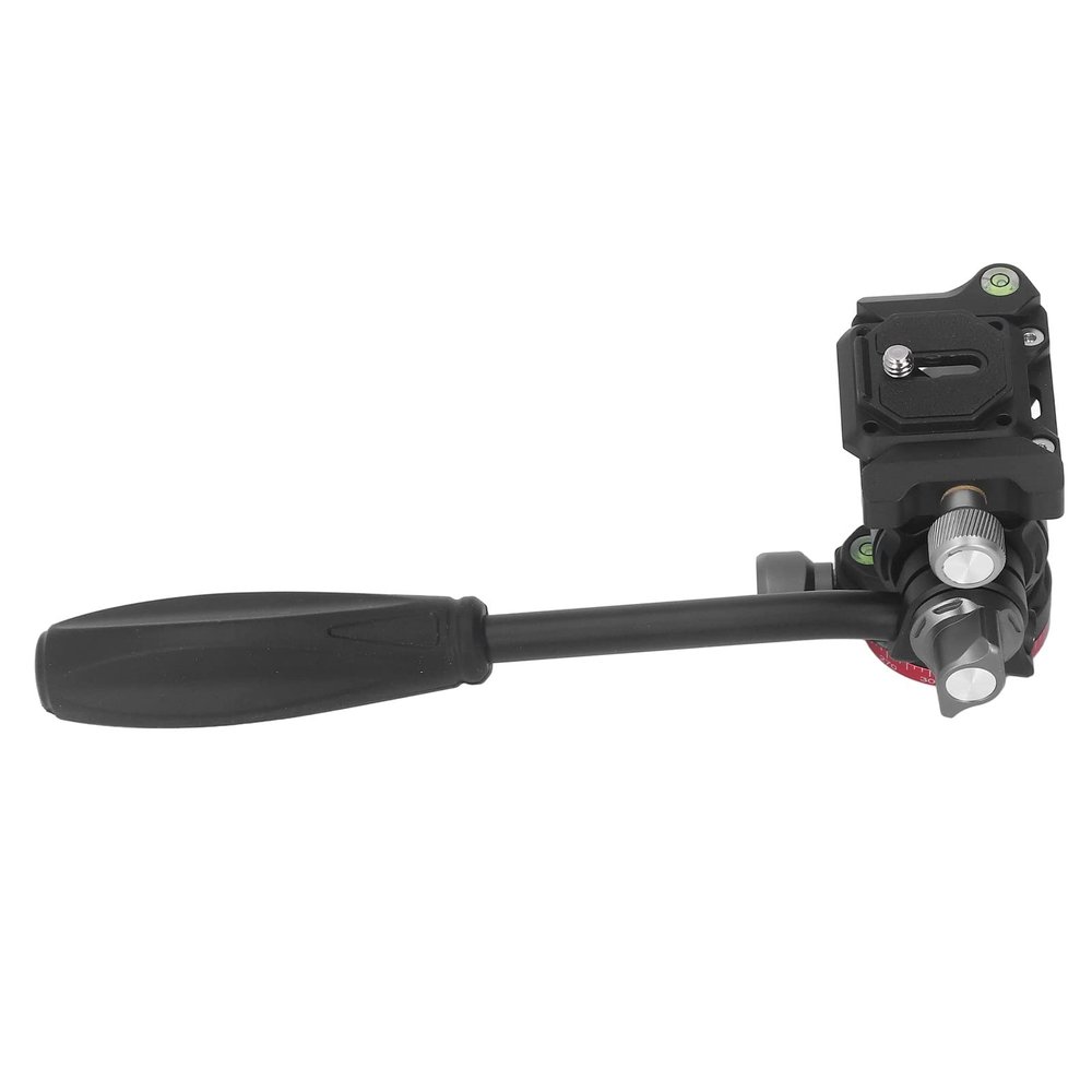 Depisuta Panoramic Tripod Head, Hydraulic Fluid Video Head with 7.87in Removable Handle for Compact Video Camera DSLR Camera