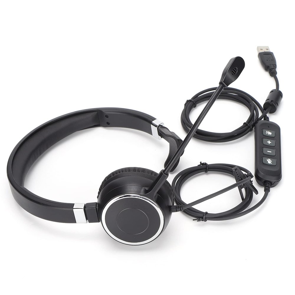 Heayzoki USB Single Ear Headset, Business Grade Telephone Headset Light Soft for Telephone