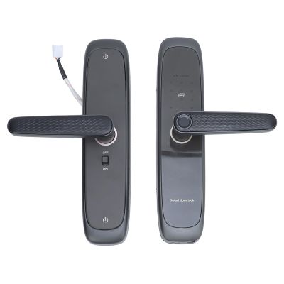 Depisuta Keyless Entry Door Lock, App Electronic Keypad Fingerprint Door Lock with Code Passcode Card Key Biometric Smart for Tuya App Front Home (6068)
