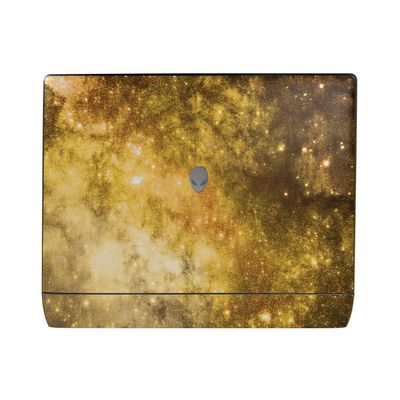 Laptop Skin Compatible with Alienware 16 Area-51 (2025) - Golden Stars - Premium 3M Vinyl Protective Wrap Decal Cover - Easy to Apply | Crafted in The USA by MightySkins